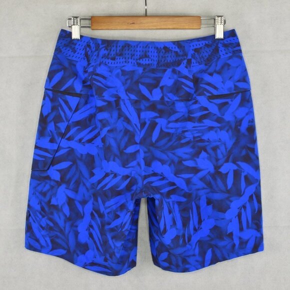 lululemon Current State Board Short 9" Size 30 in Spray Leaf MAX Blazer Blue - Picture 3 of 4